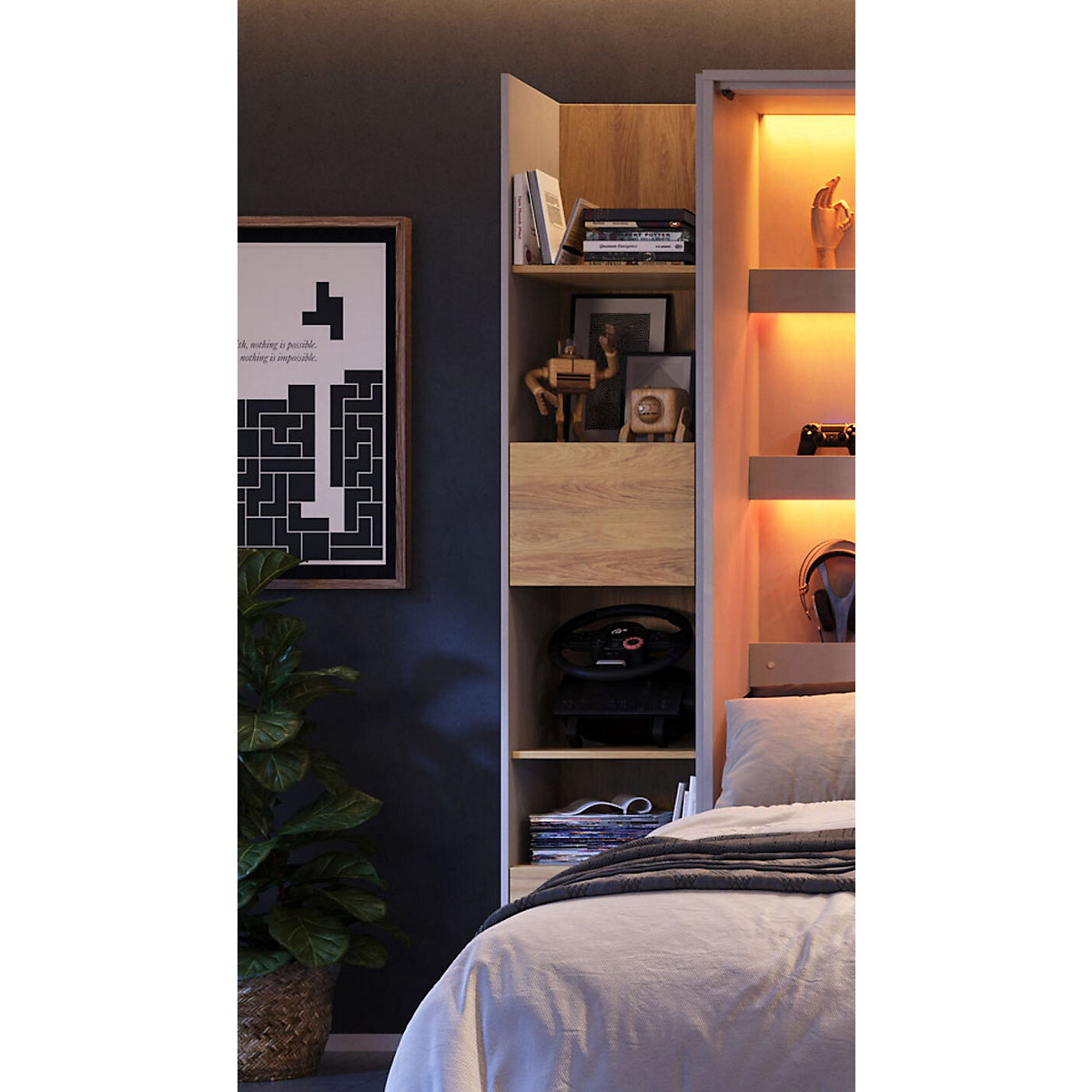 Bücherregal Standregal Teen Flex 44x40x218cm