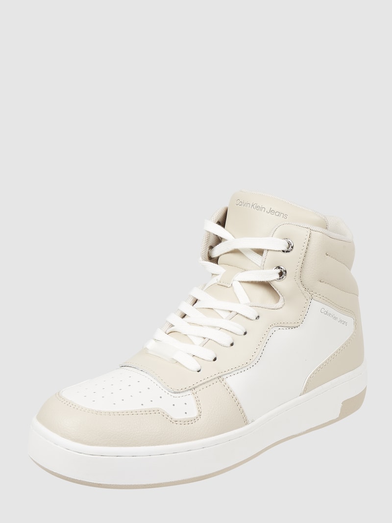 High Top Sneaker aus Leder  in offwhite