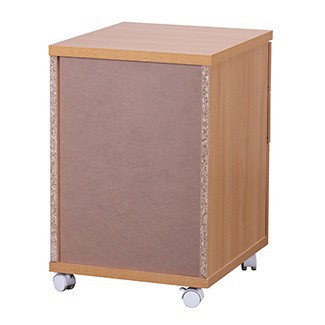 Wohnling Rollcontainer Buche 40 x 60 cm mit 3 Schubladen und Rollen