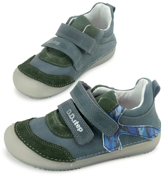 DD Step ~ Leder MidCut Klettschuh ~ Emerald Camo