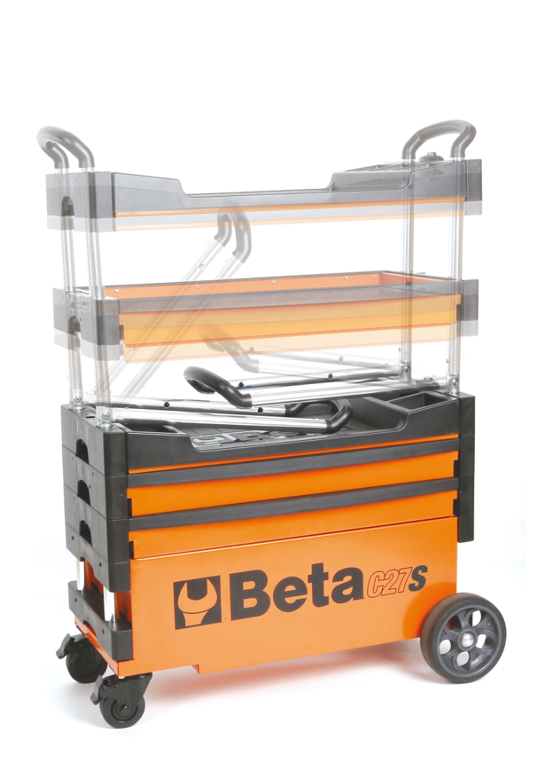 Beta 027000202 C27S-G Skládací nástrojový vozík pro mobilní práci - šedý