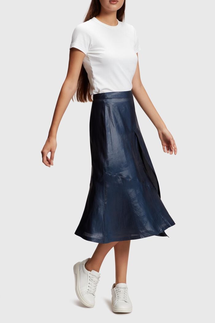 Midirock im Metallic-Look