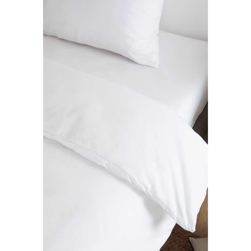 Housse de couette unie en Coton Bio pour lit 1 personne
