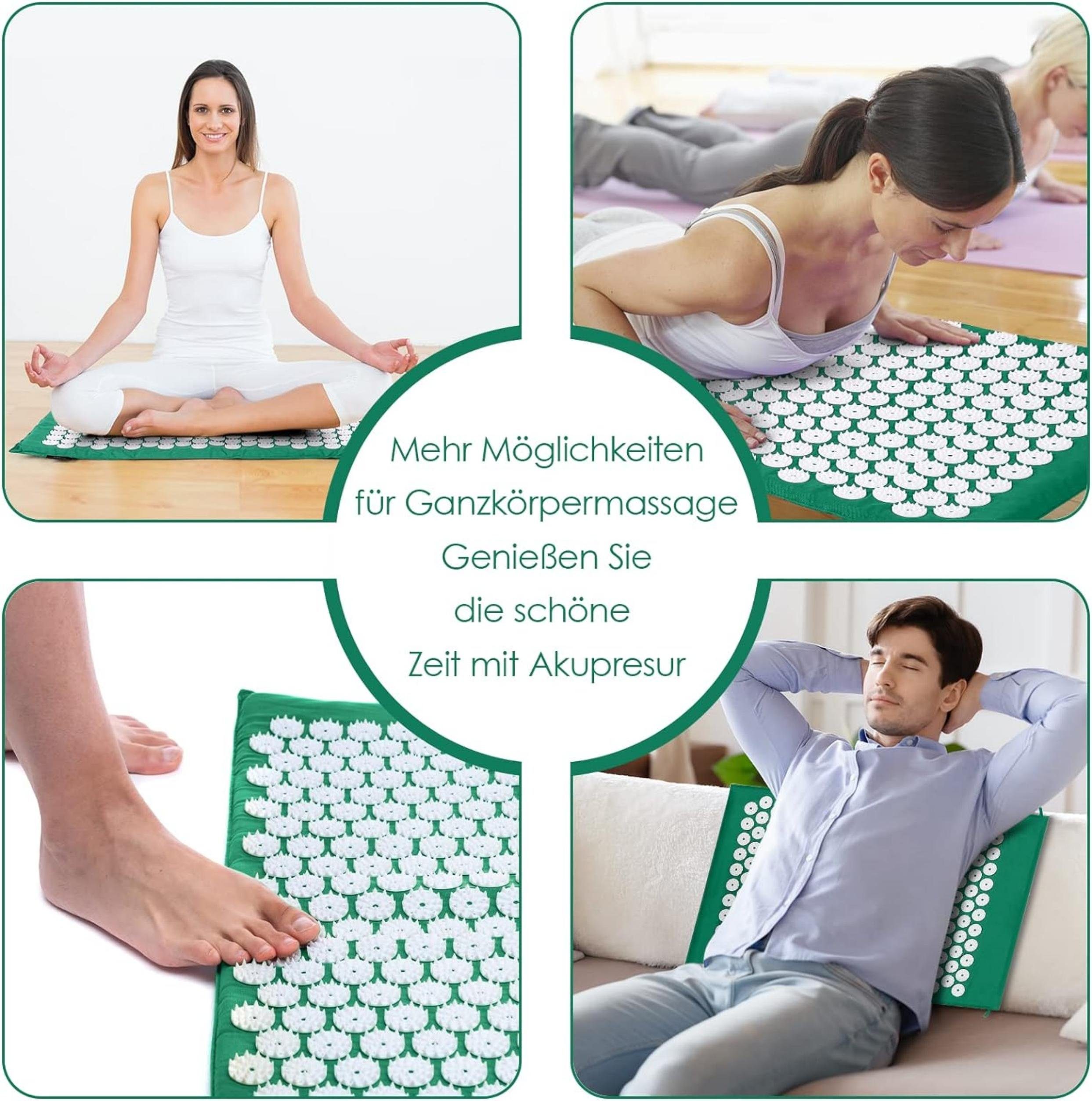 Coonoor Akupressurmatte Massage Set - zur Erleichterung der Kopf-Nackenschmerzen