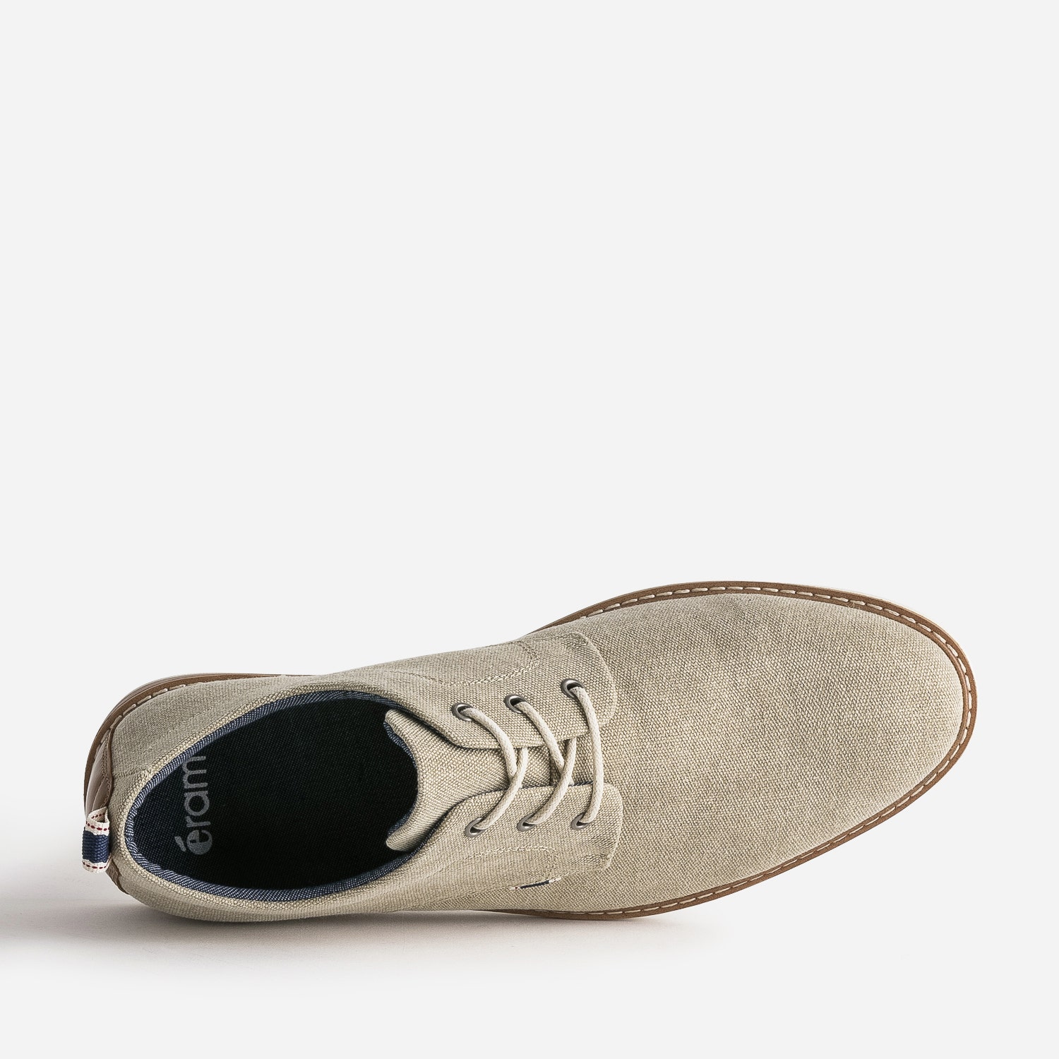 Derby beige chiné en textile