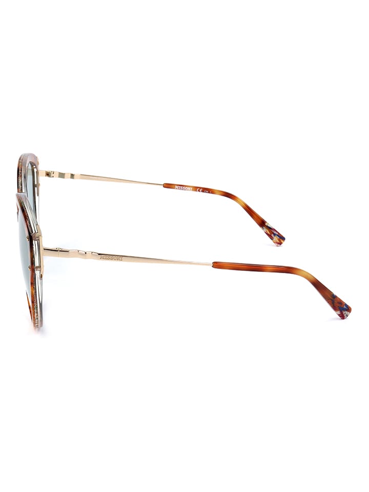 Missoni Damen-Sonnenbrille in Braun-Gold/ Hellblau günstig kaufen 59