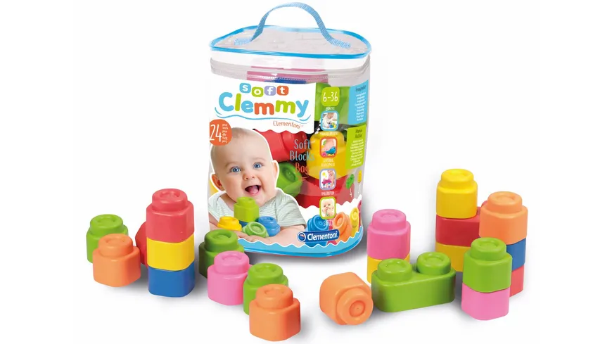 Clementoni - Clemmy - Bausteine im Beutel (24 Stück)