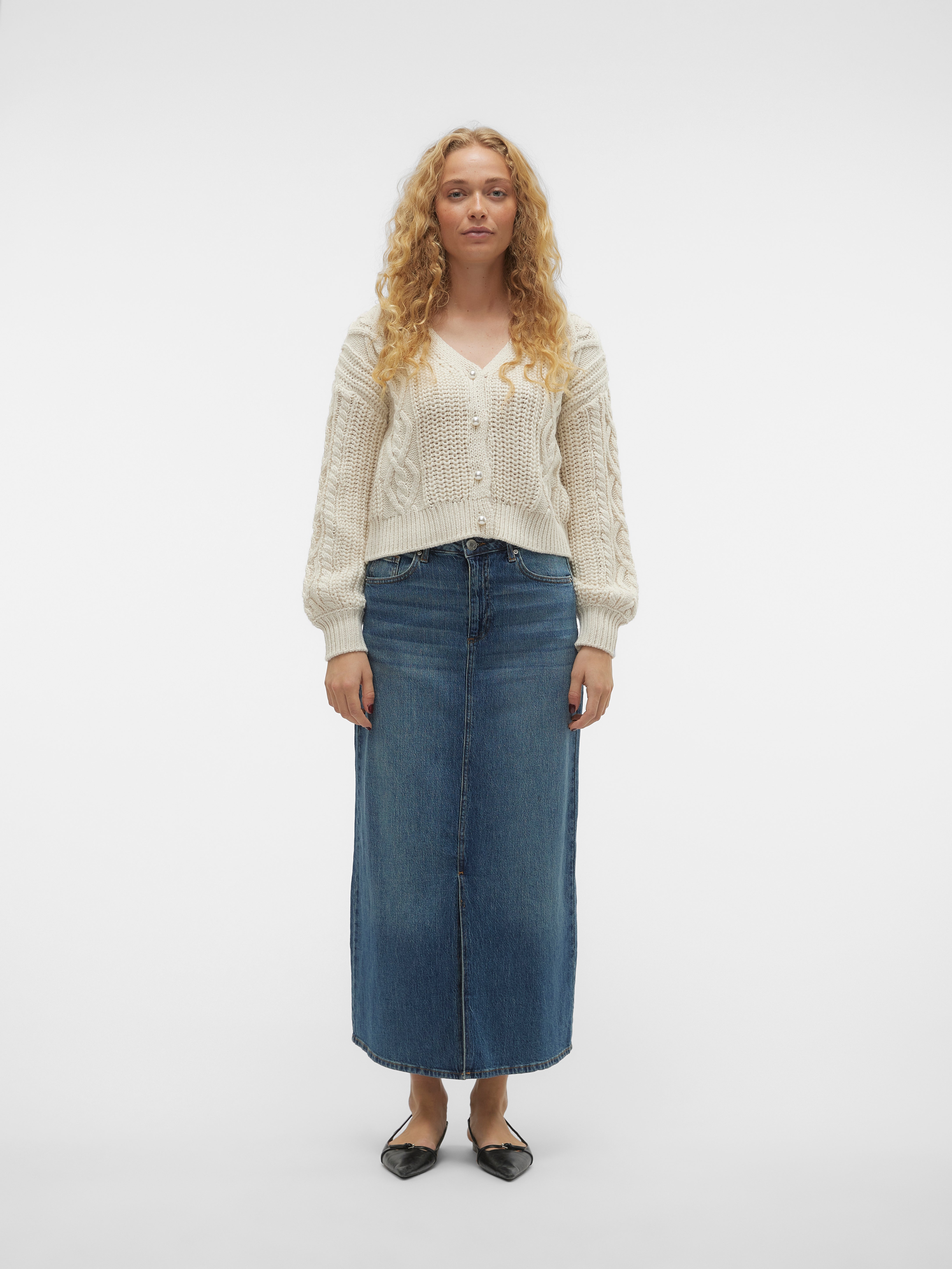 VMTESSA Hohe Taille Langer Rock