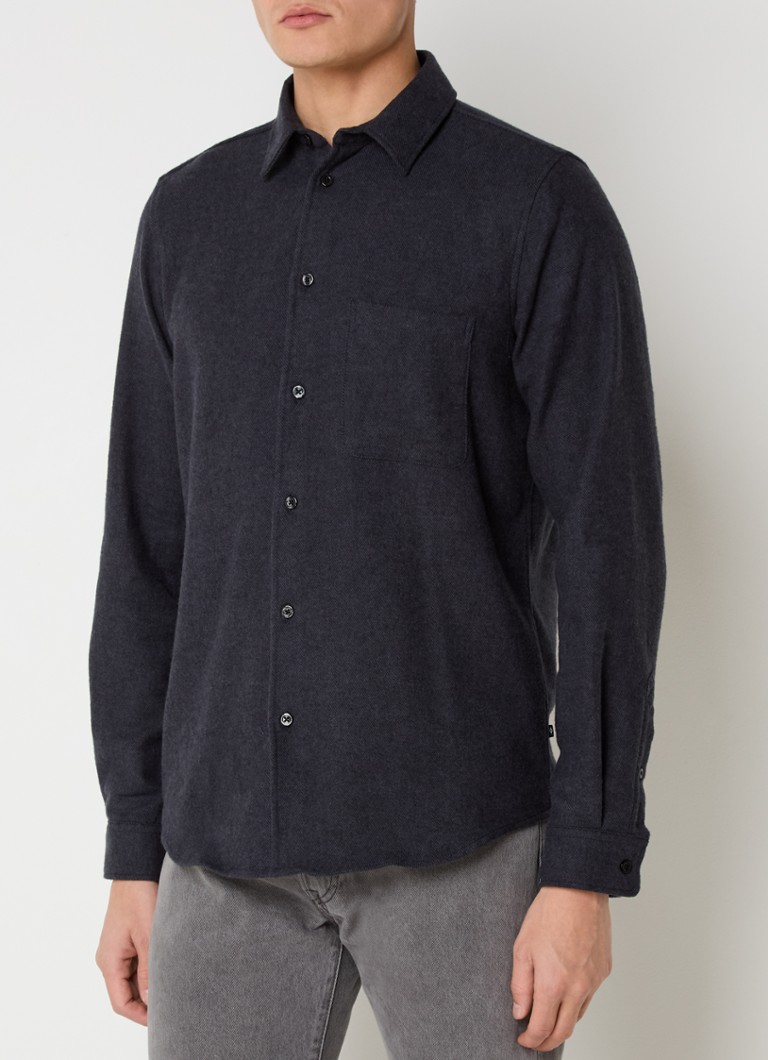 Cămașă SAMSØE Liam Classic Fit din bumbac organic