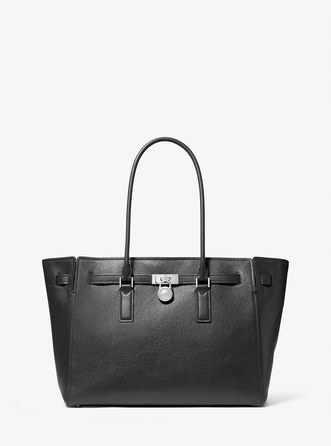Hamilton Moderne Large Leather Tote Bag - BLACK
