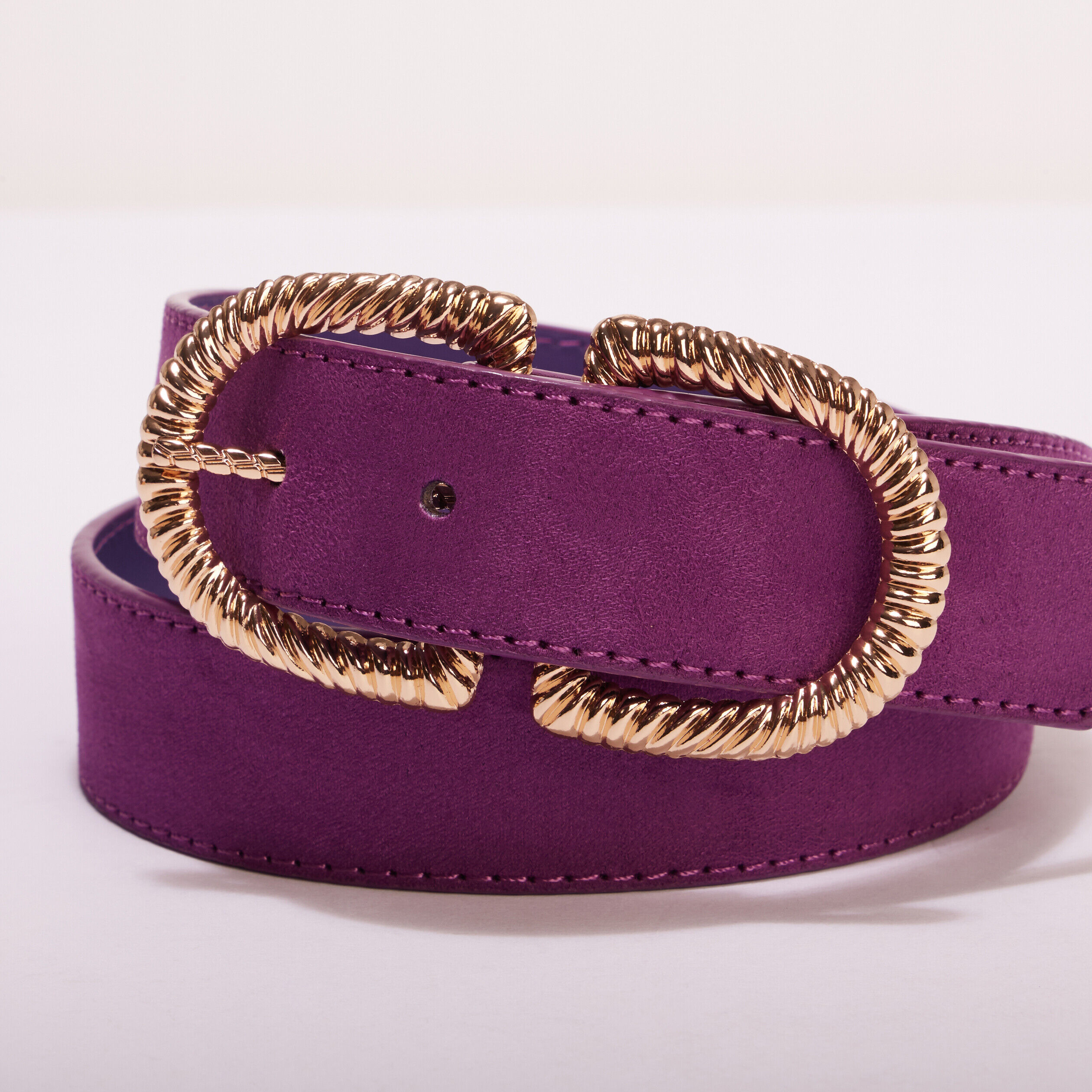 Ceinture double boucle violet foncé femme | Cache Cache