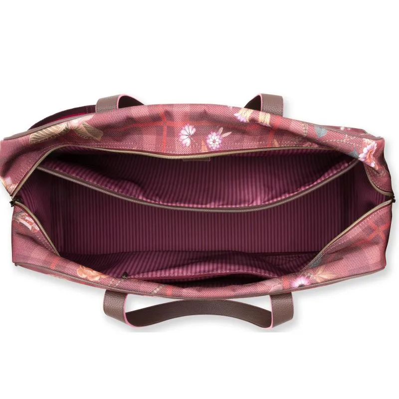 Pip Studio Tovy Weekend Bag Medium Flores Felices - Red