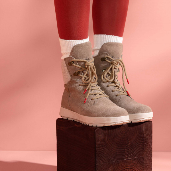COMODA Schnürboots - Stone/Kombi