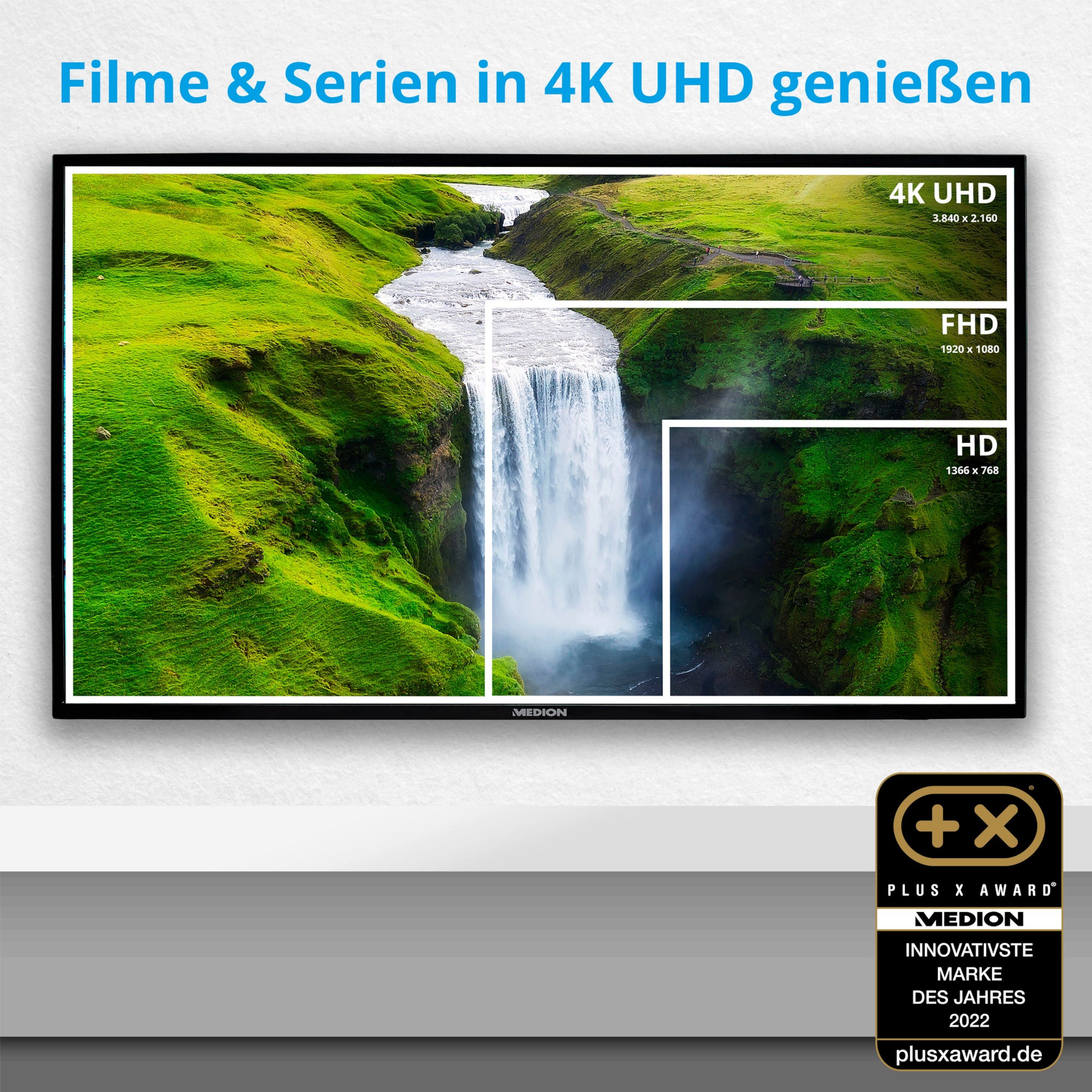 Medion® MD30090 LED-Fernseher (108 cm/42.5 Zoll, 4K Ultra HD, 60Hz, MD30090)