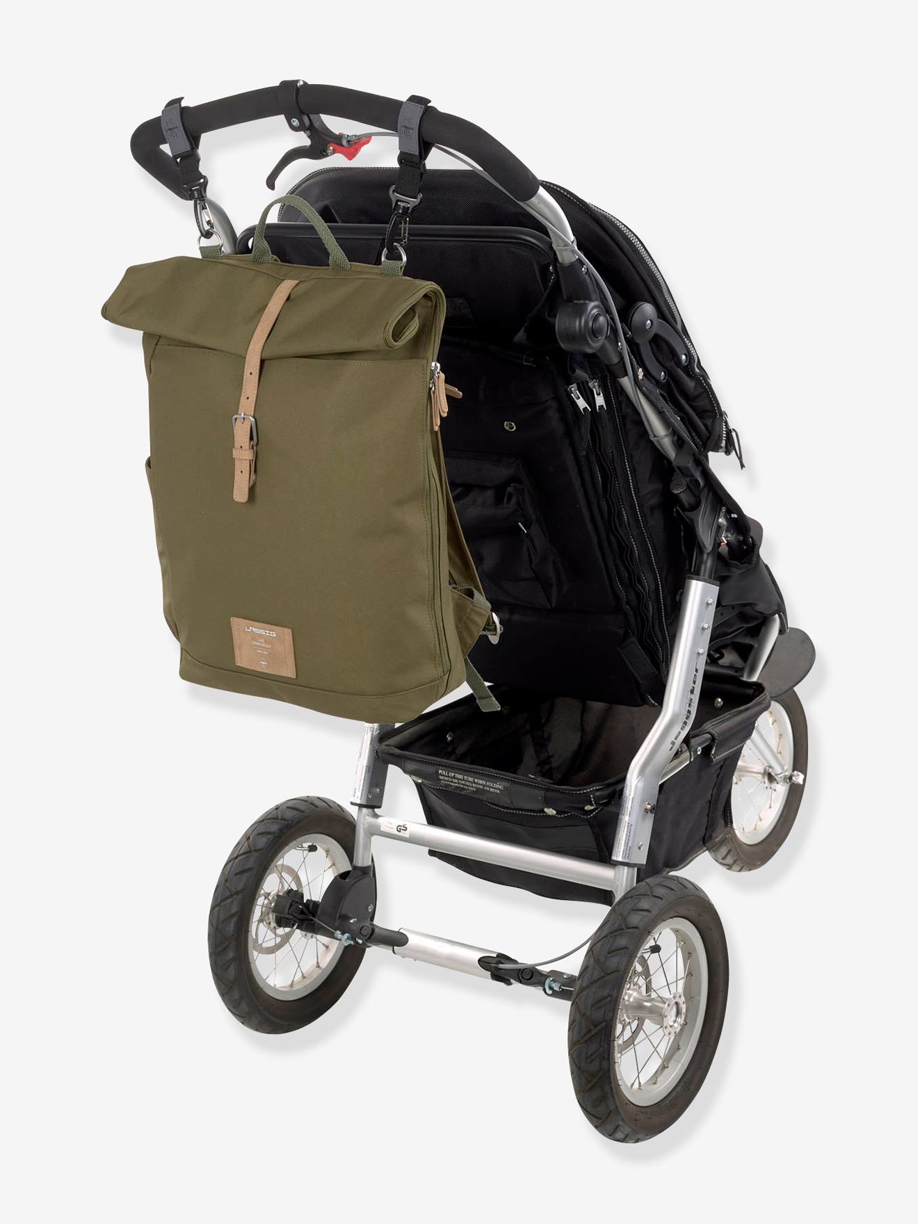 Sac à dos à langer Green Label LÄSSIG Rolltop gris anthracite