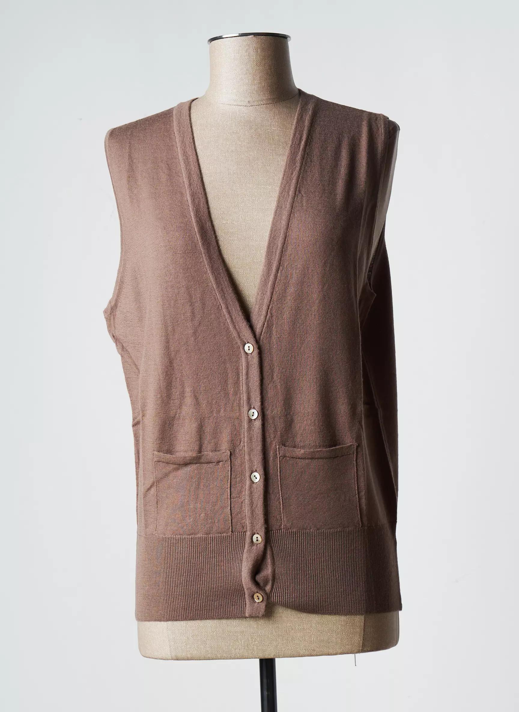 Stefan Green Gilet Femme couleur marron