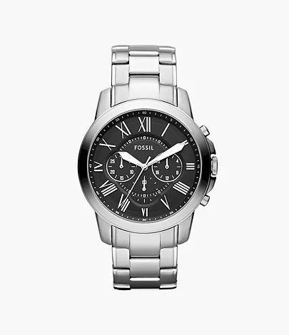 Fossil Uhr Chronograph Grant Edelstahl