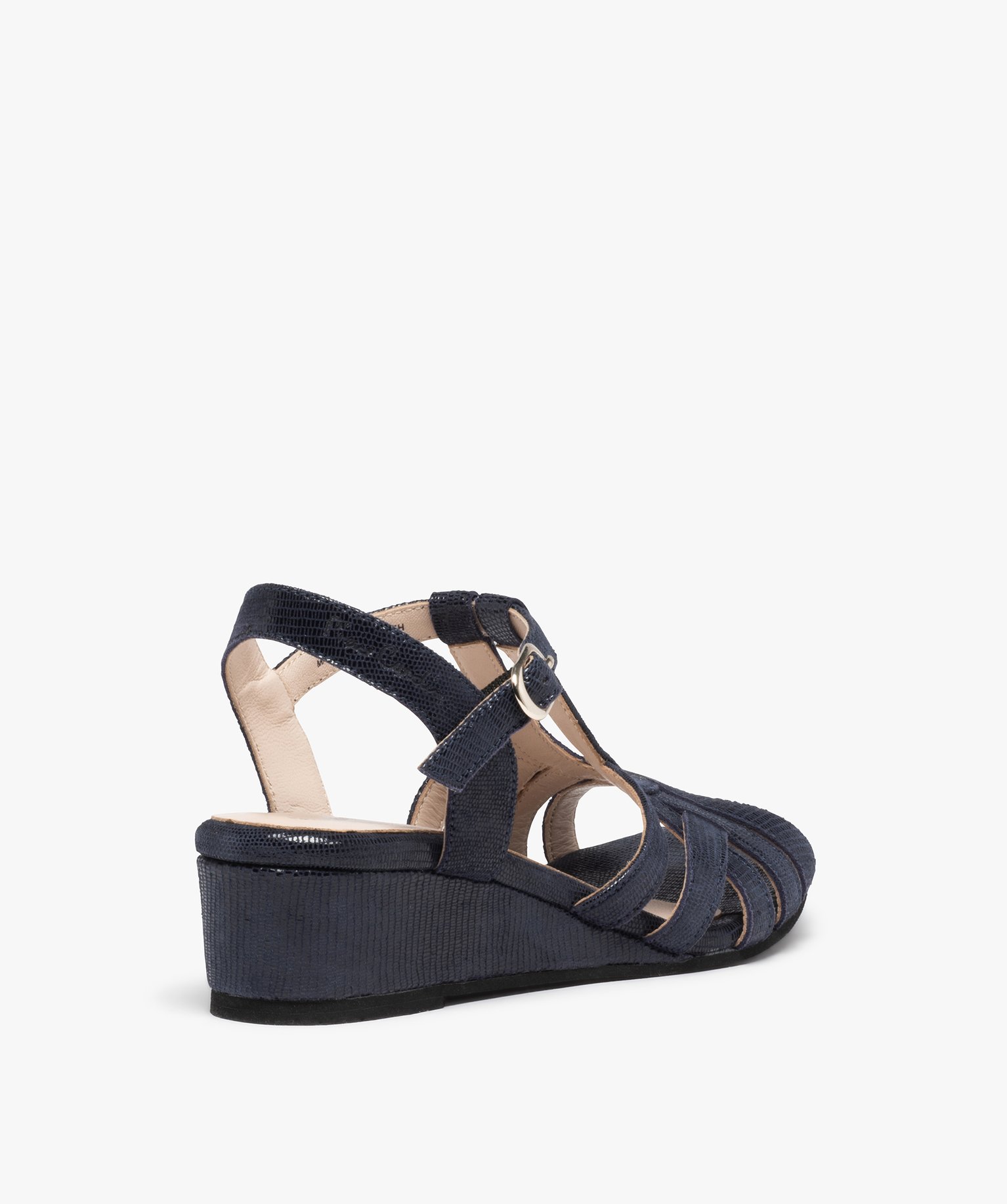 Sandales femme à fines brides en cuir – Pierre Cardin marine | GEMO