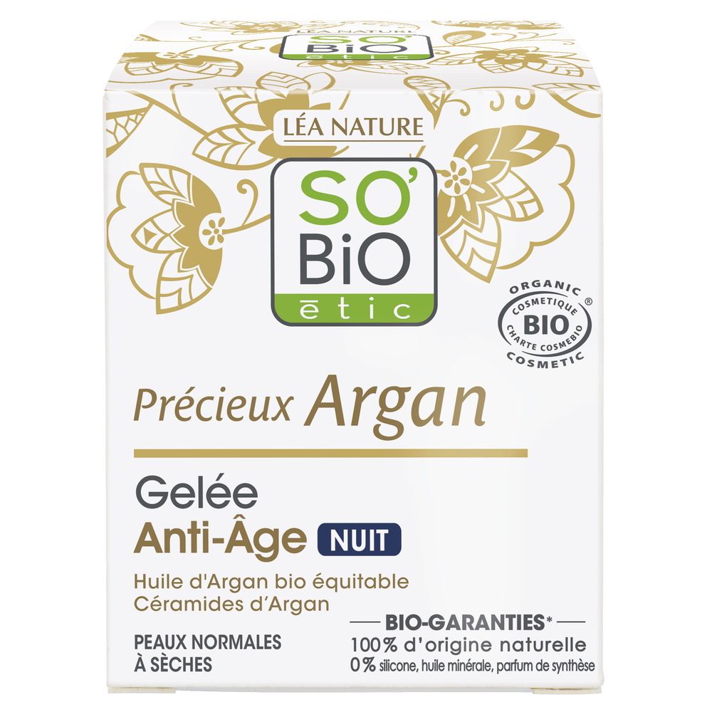 LÉA NATURE SO BiO étic Gelée Anti-Âge nuit, Précieux Argan Gelée