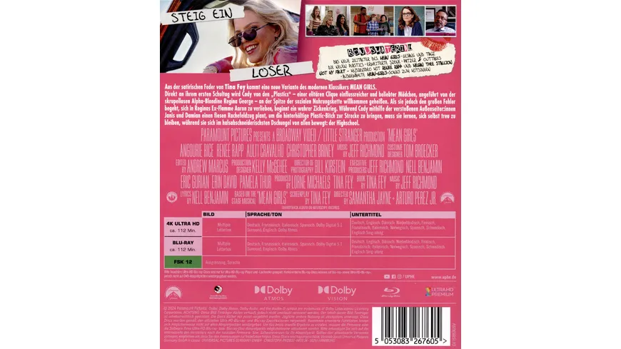Mean Girls - der Girls Club  (4K Ultra HD) (+ Blu-ray)