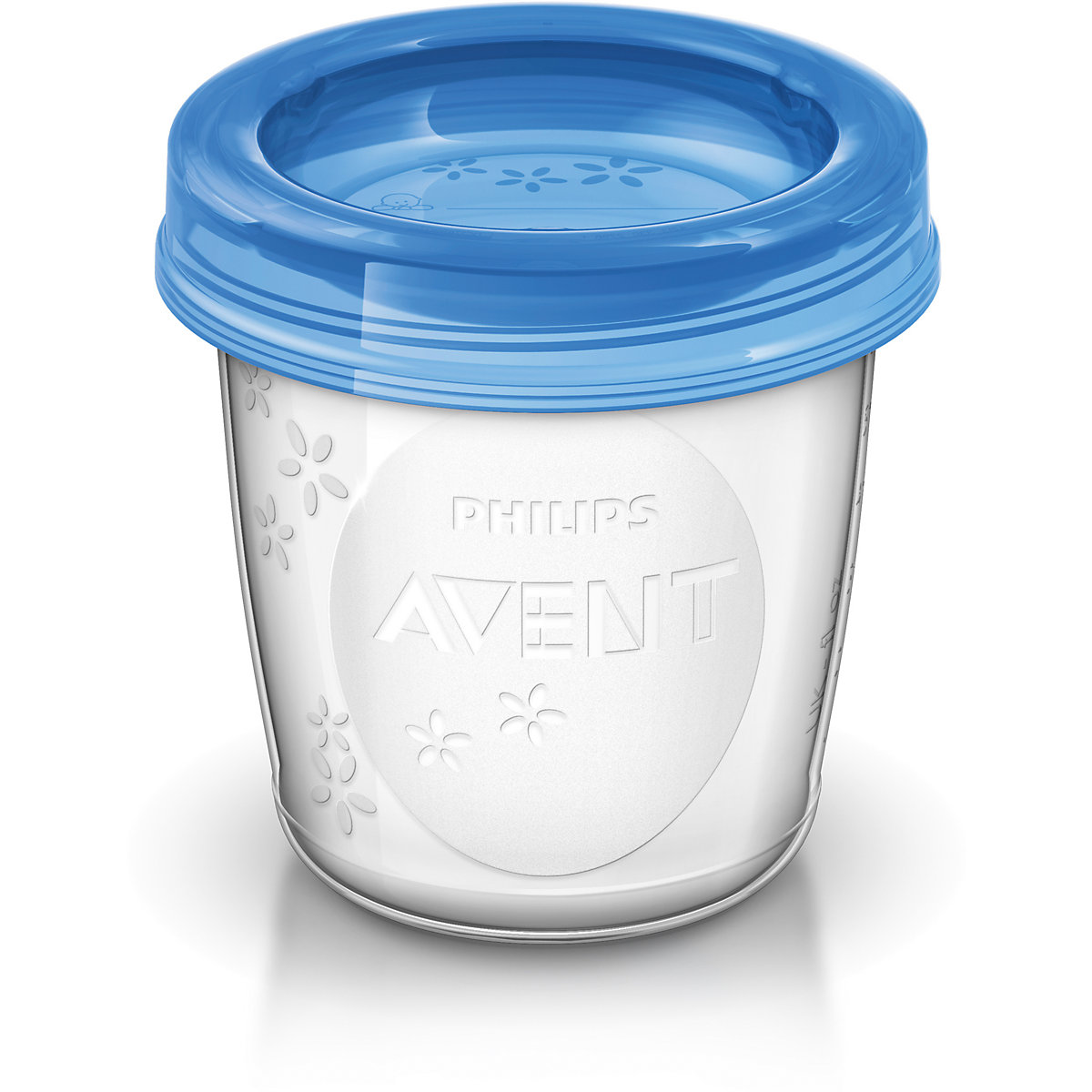 Muttermilch Becher SCF618/10, 10 x 180 ml inkl. Deckel und 2x Adapter