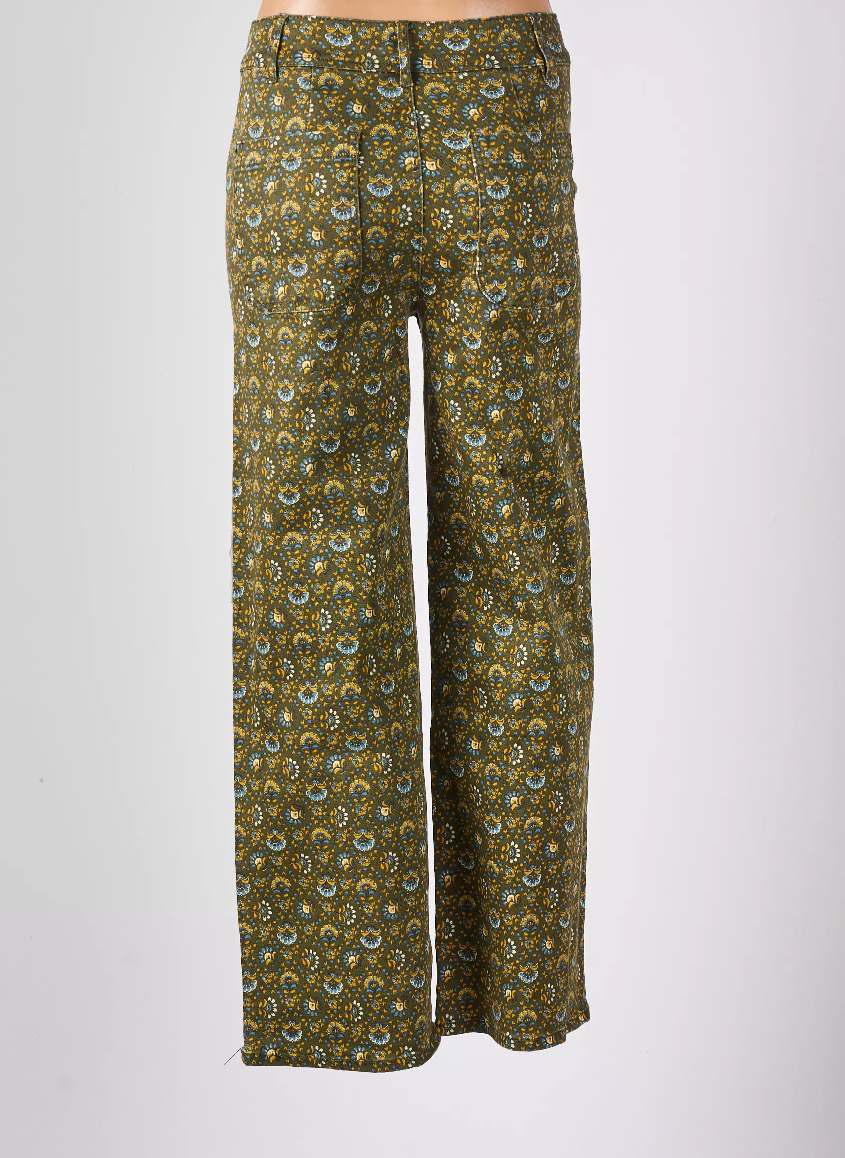Cache Cache Pantalons Larges Femme couleur vert