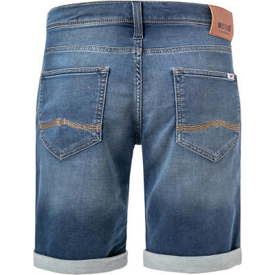 MUSTANG, Jeansshorts Chicago, Regular Fit, Baumwoll-Stretch, blau