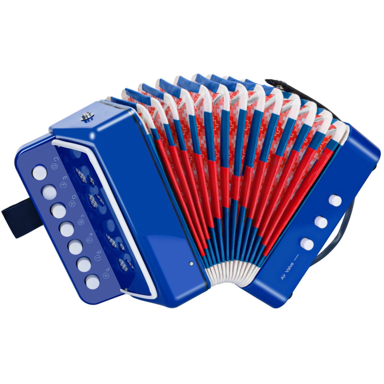 TLGREEN Kinder-Akkordeon Ziehharmonika 10 Tasten, Musikinstrument