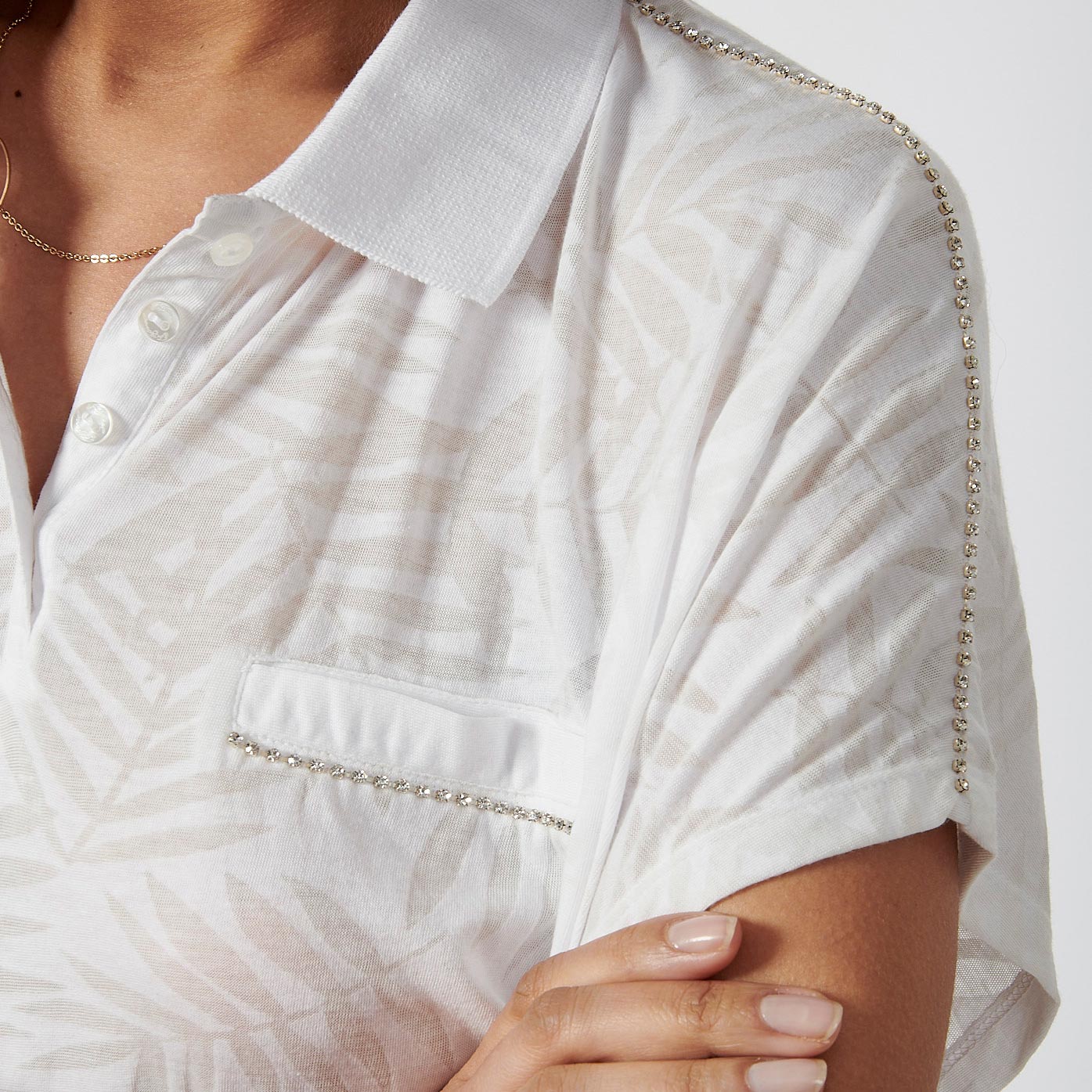 FUR    Polo blanc femme