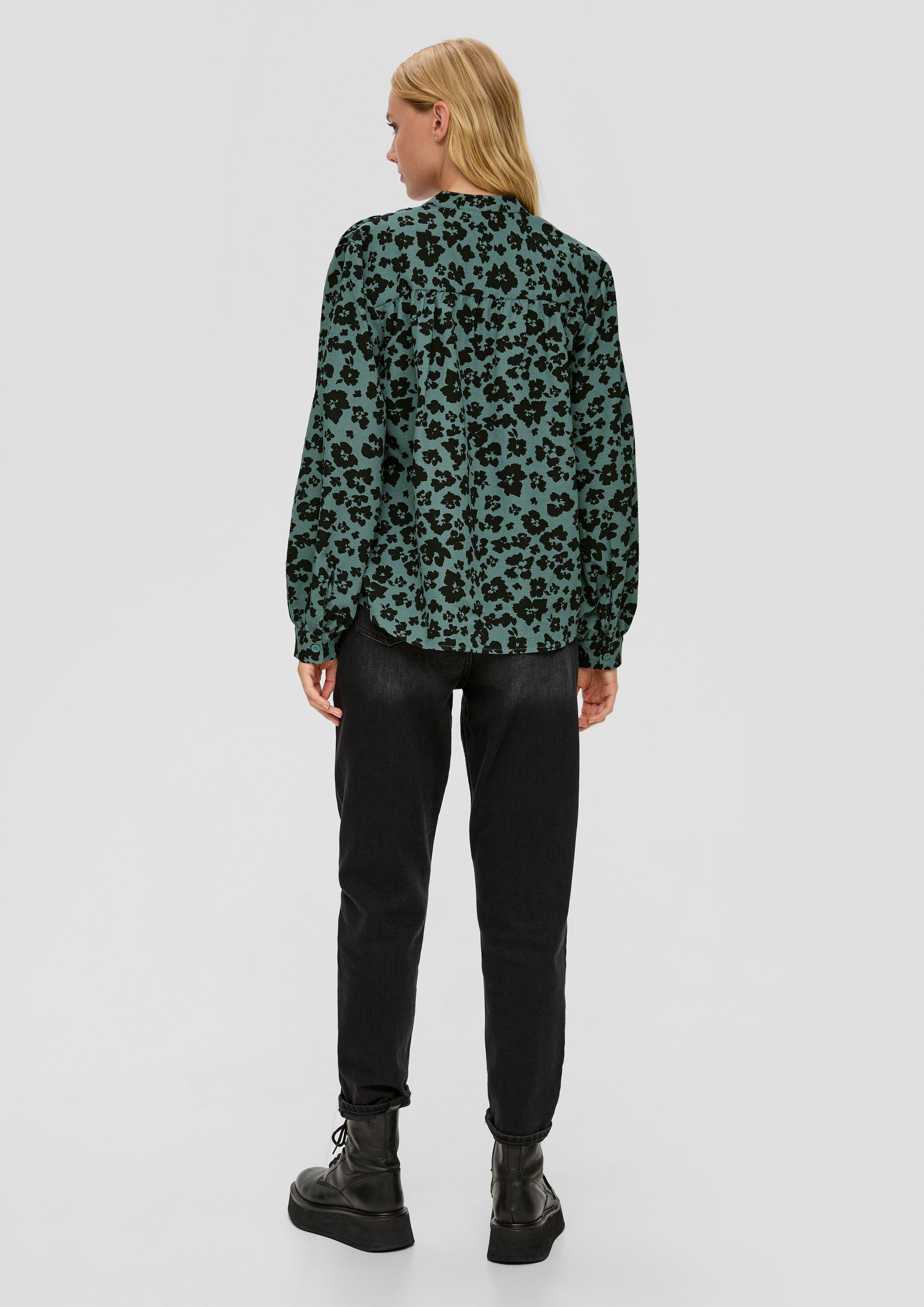 Gemusterte Bluse mit Knöpfen  2140298-65A9