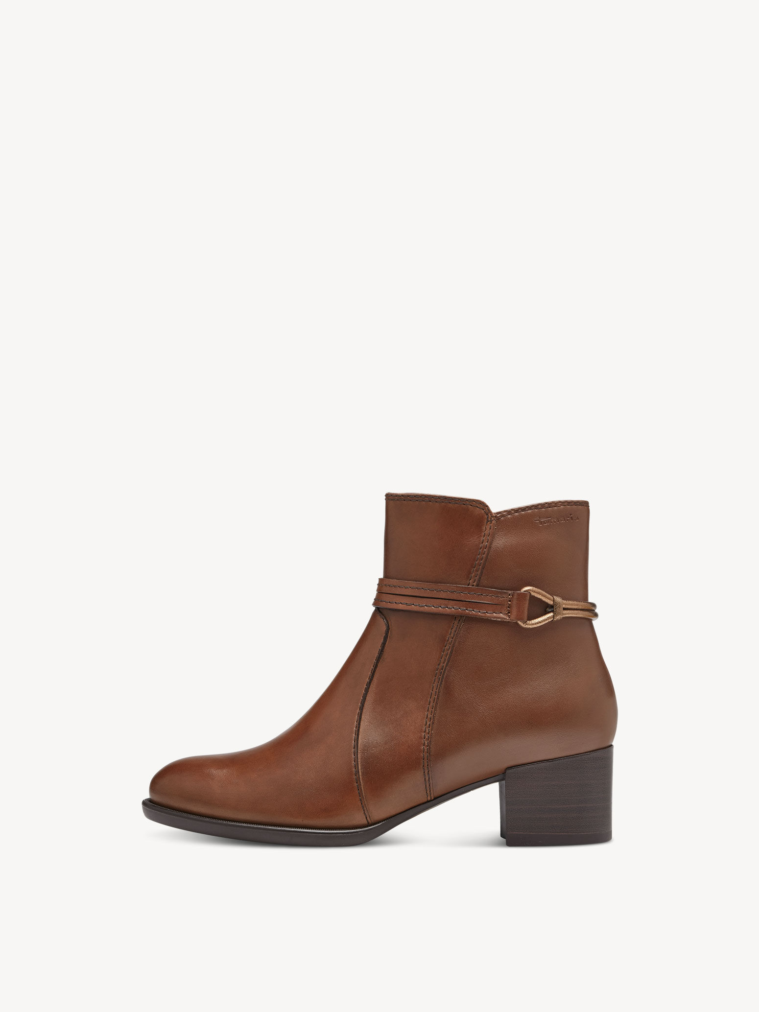 Bottine en cuir - marron