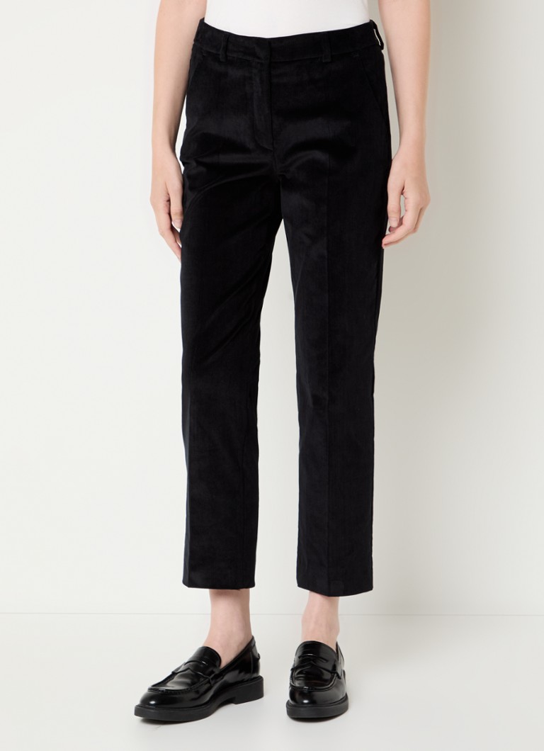 MaxMara Marruca high waist straight fit cropped chinos made of corduroy