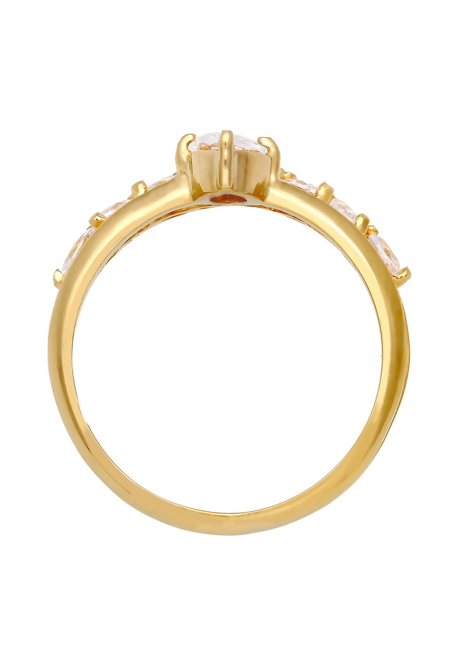 Anello da donna Elli PREMIUM Elli PREMIUM scintillante di eleganza con cristalli di zirconia cubica in argento sterling 925 placcato oro