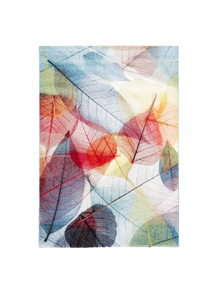 Pergamon Designer Teppich Faro Tropical Blätter in Bunt günstig kaufen
