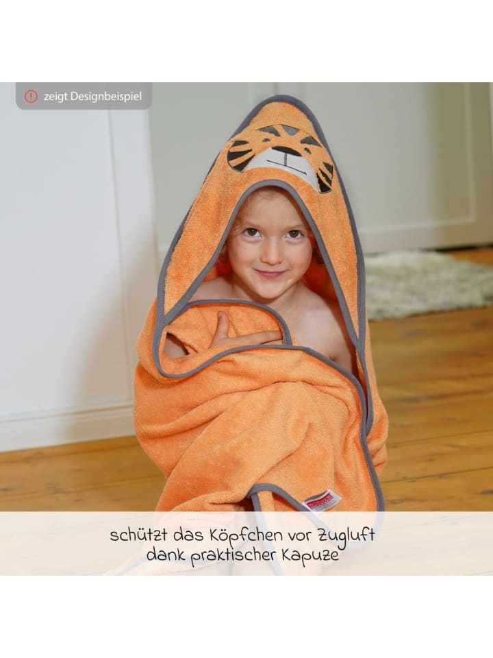 Wörner Kapuzenbadetuch 100 x 100 cm - Greige St in blau,beige günstig kaufen onesize