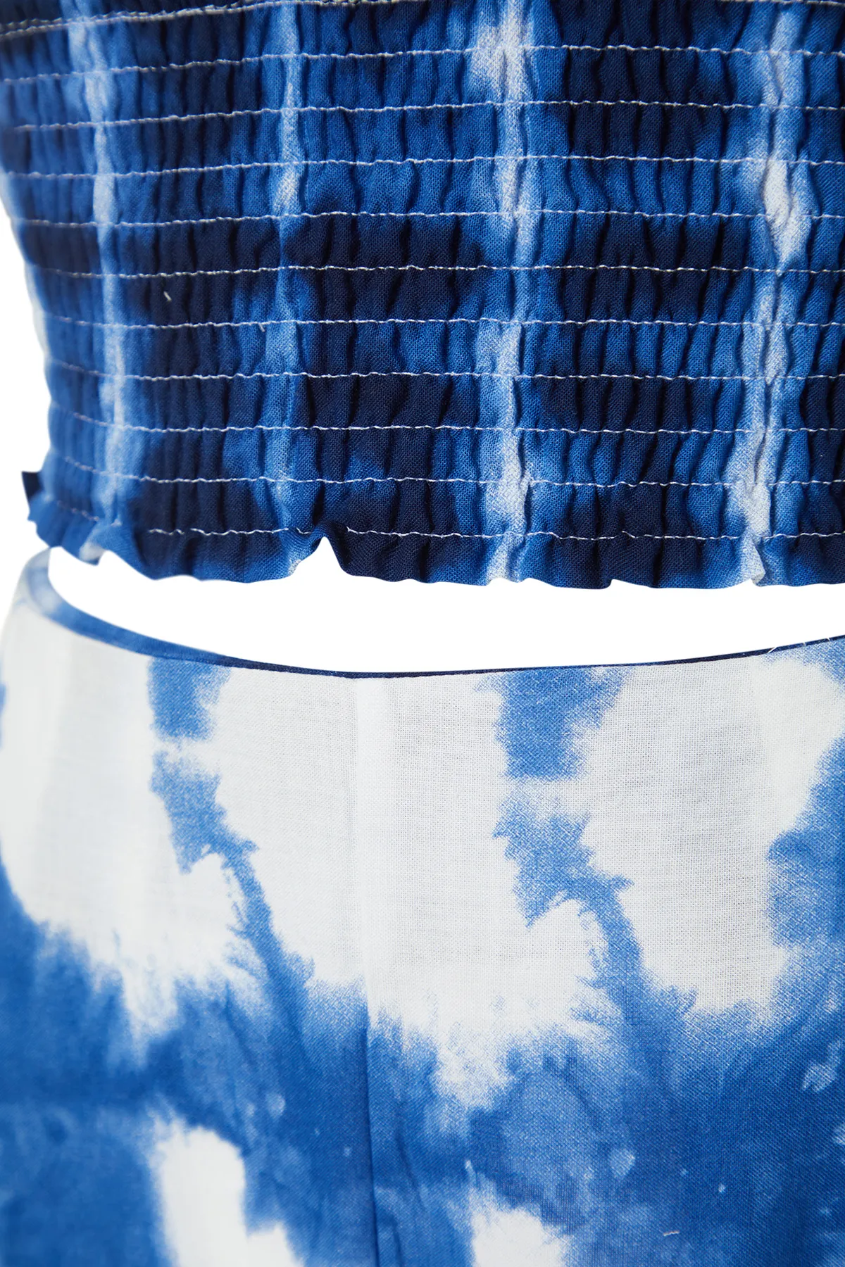 Trendyol Collection  Ethnisch gemustertes, gewebtes Blusen- und Hosenset aus 100 % Baumwolle TBESS24AU00013
