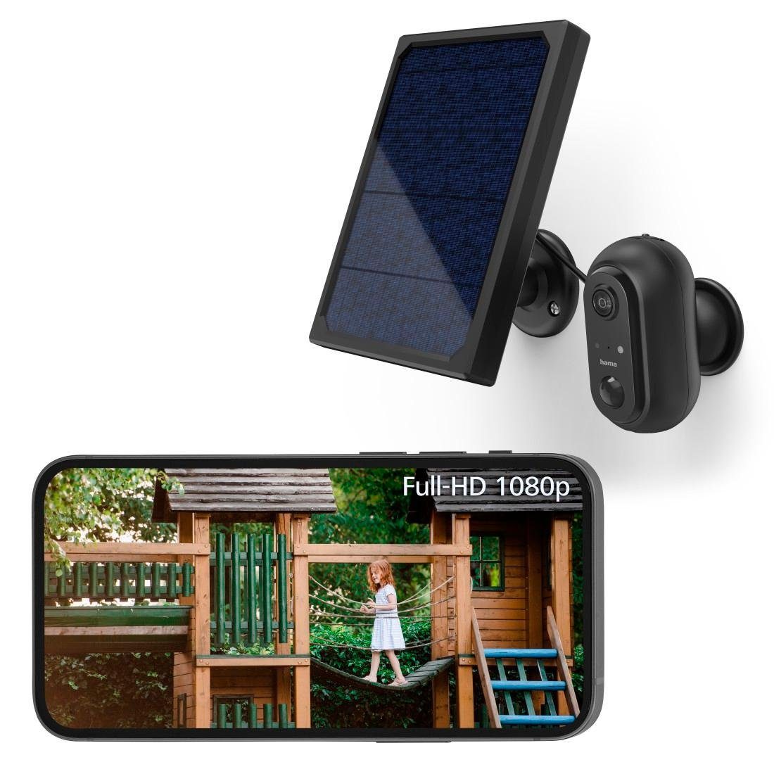 Hama WLAN Kamera Outdoor (App, Solar, Nachtsicht, Bewegungsmelder, Live) Smart Home Kamera (Außenbereich, Innenbereich)