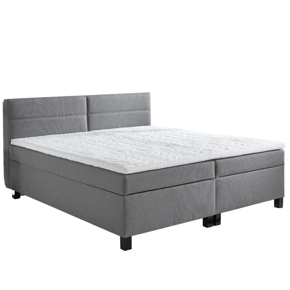 Sun Garden Boxspringbett Cresco mit Bettkasten Grau 180 x 200 cm