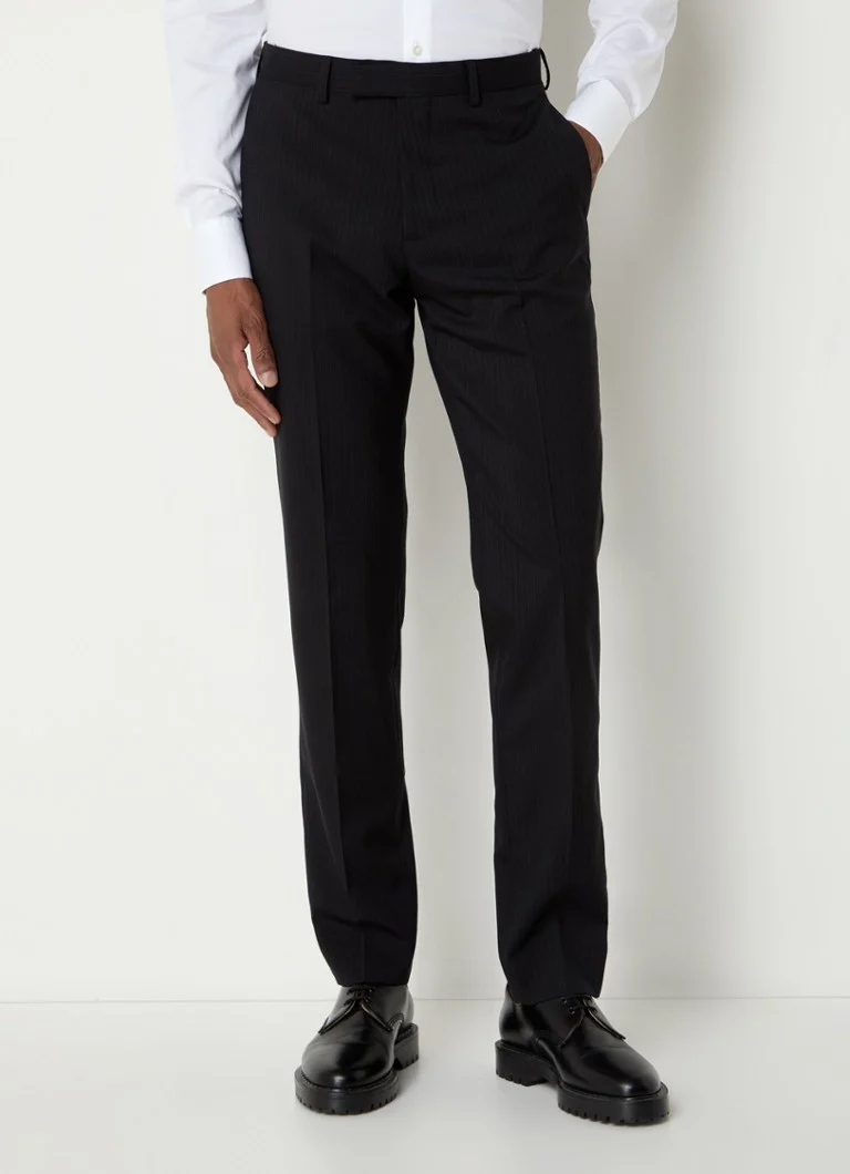 Sandro slim fit wool trousers with pinstripe