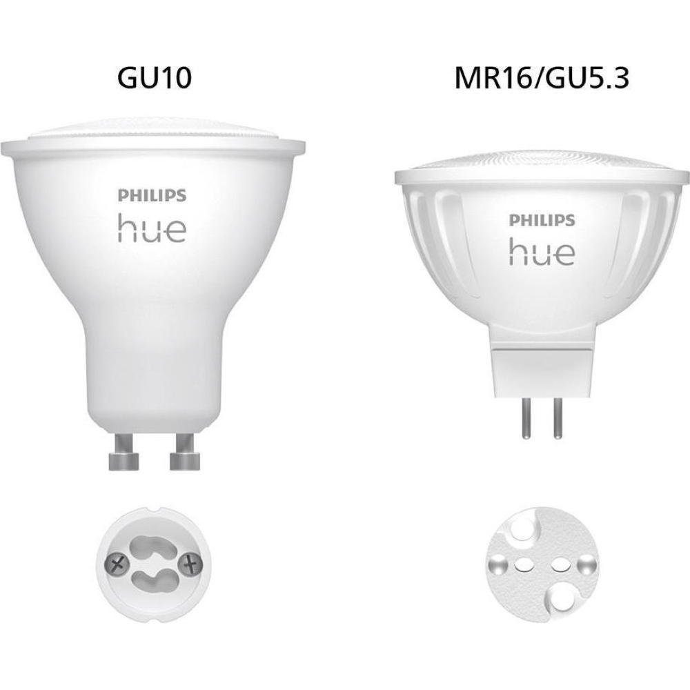Philips Hue LED-Leuchtmittel White Ambiance LED Lampe GU5,3 Reflektor - MR16 5,1W 400lm Einerpack, n.v, warmweiss