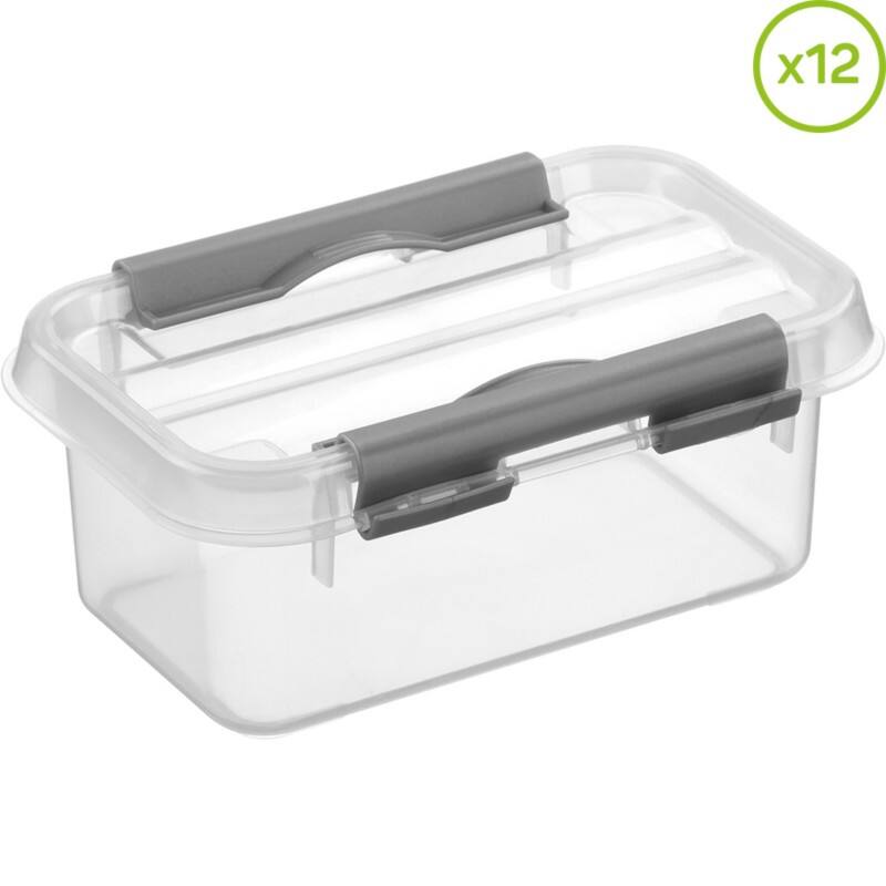 Helit Aufbewahrungsbox H6162102 Transparent Polypropylen 10 x 15 x 6,3 cm 12 Stück
