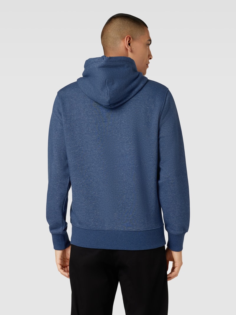 Sweatjacke mit Kapuze in jeans meliert