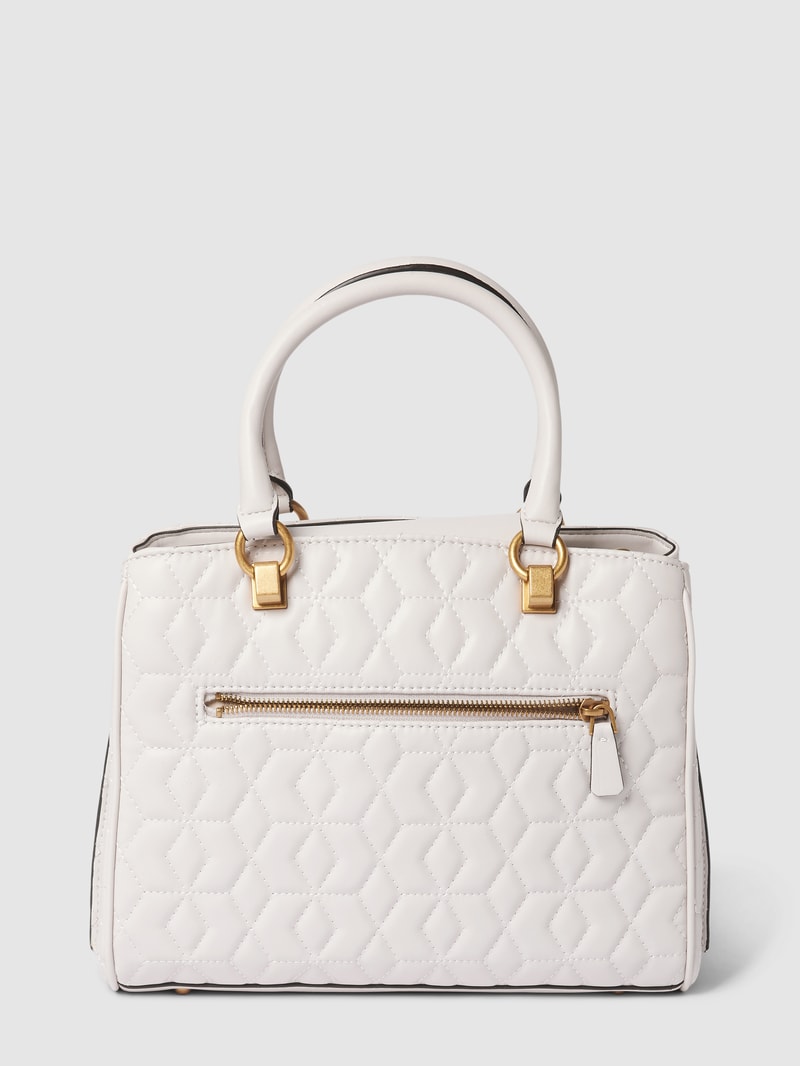Handtasche in Stepp-Optik in offwhite