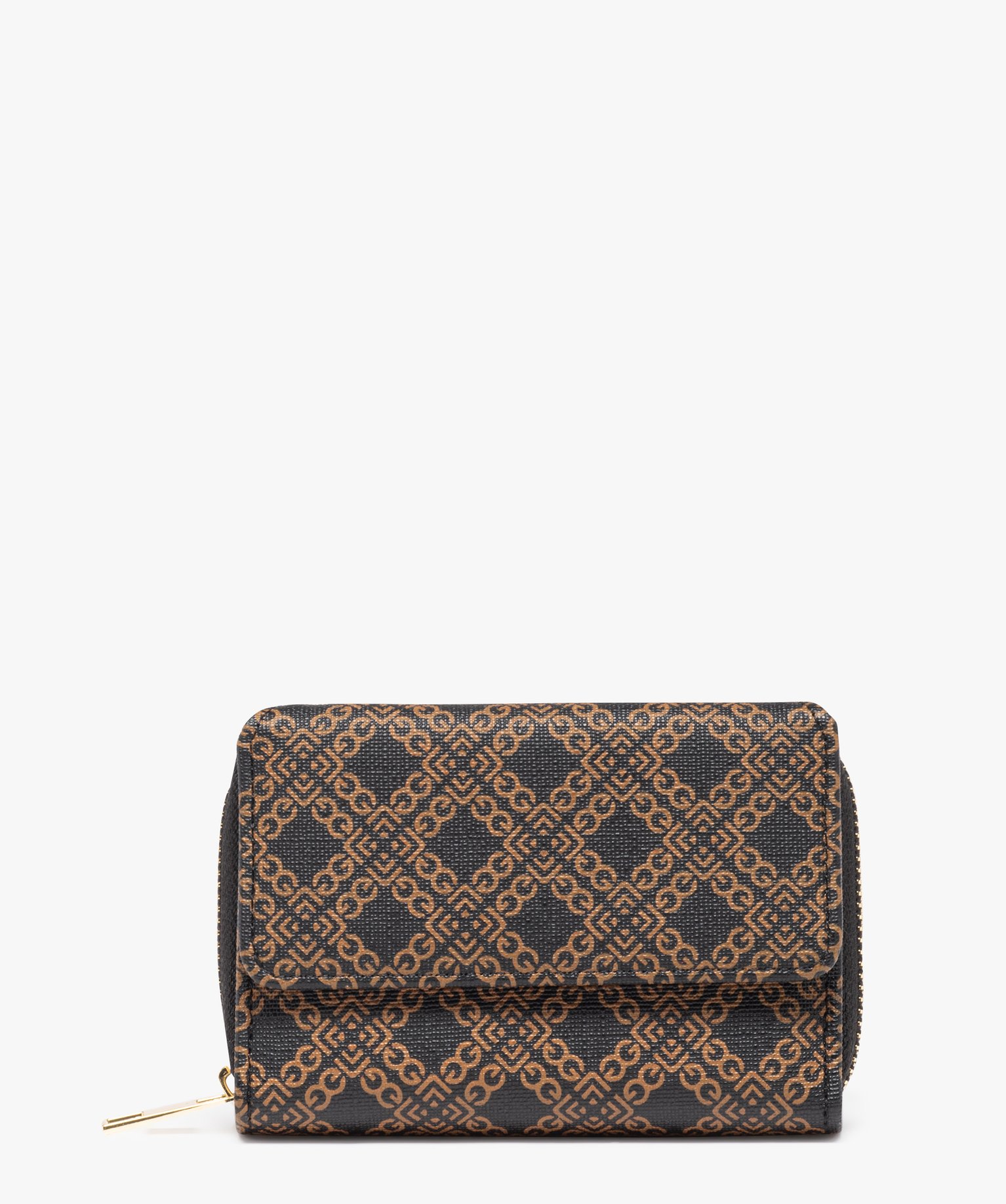 Porte-monnaie imprimé femme noir | GEMO