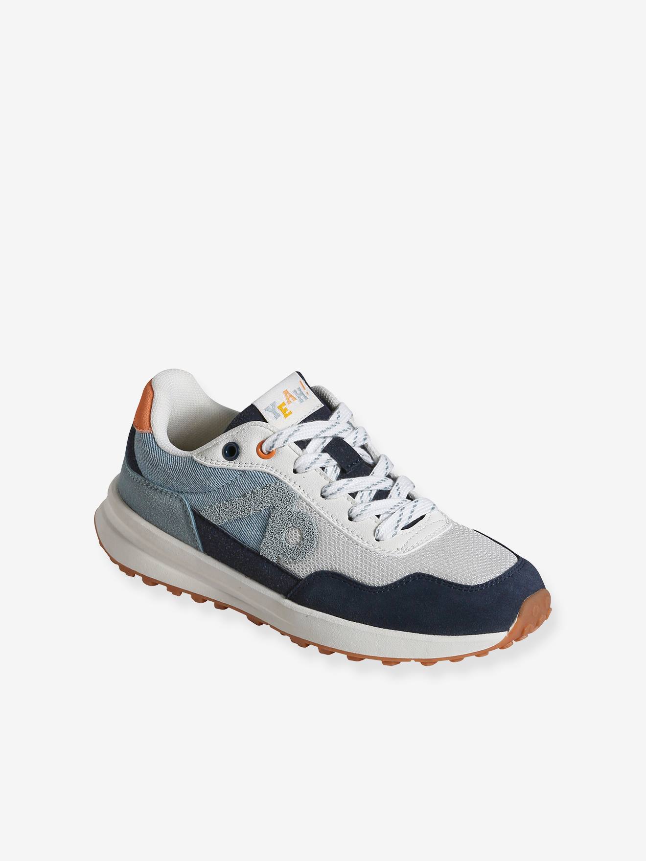 Vertbaudet Kinder Sneakers mit Schnürung - marine