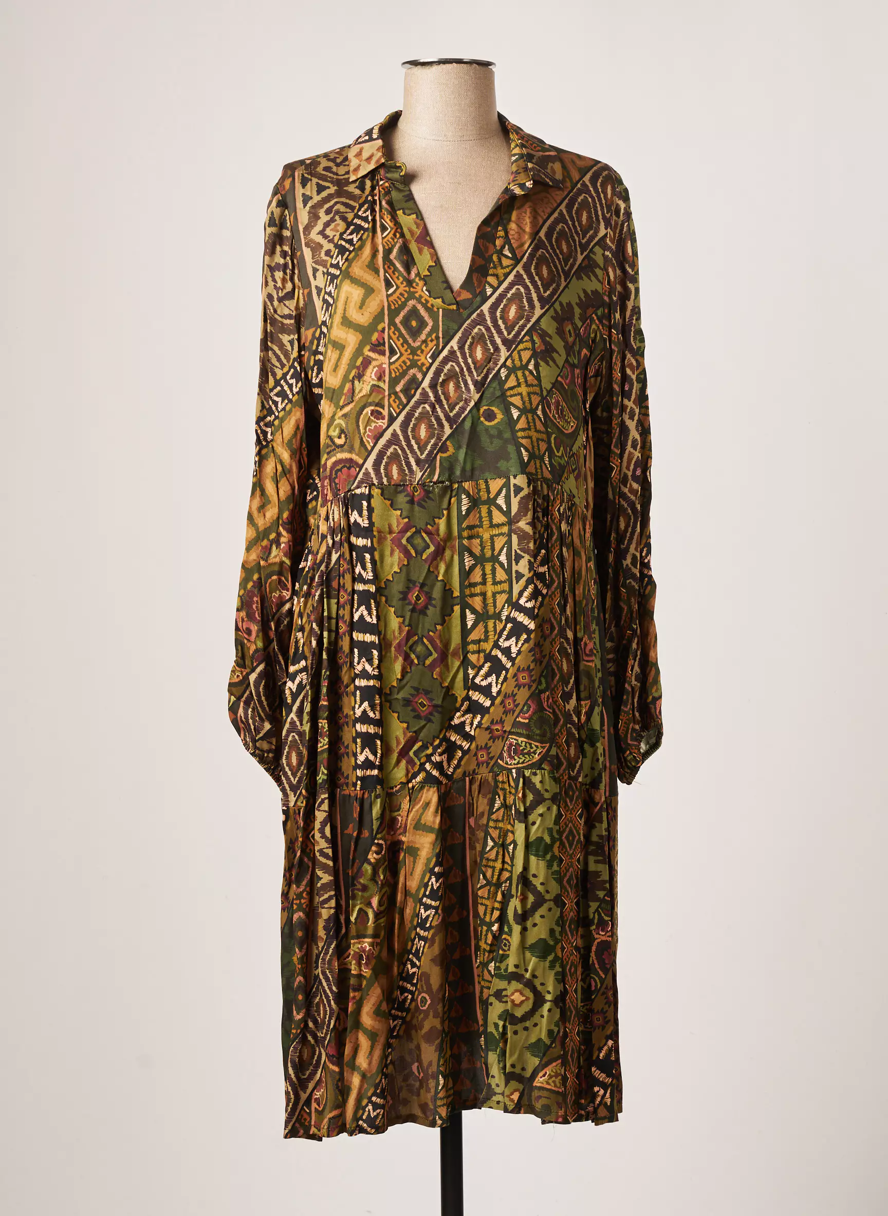 An Ii Vito Robes Mi Longues Femme couleur vert