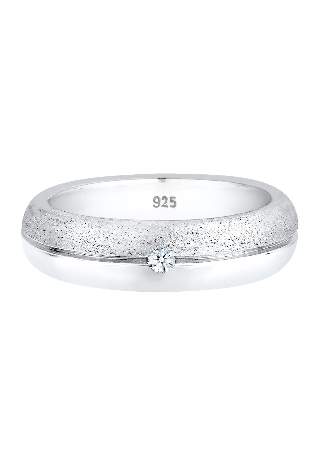 Pierścionek z diamentami Elli DIAMONDS Basic z diamentami (0,03 ct.) 925 Srebro