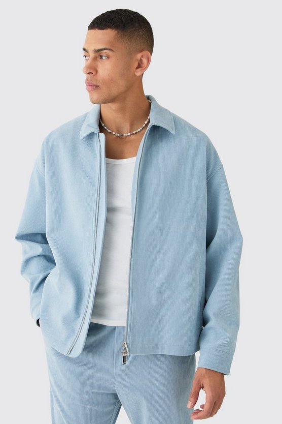 Smarte Oversize Cord Harrington-Jacke
