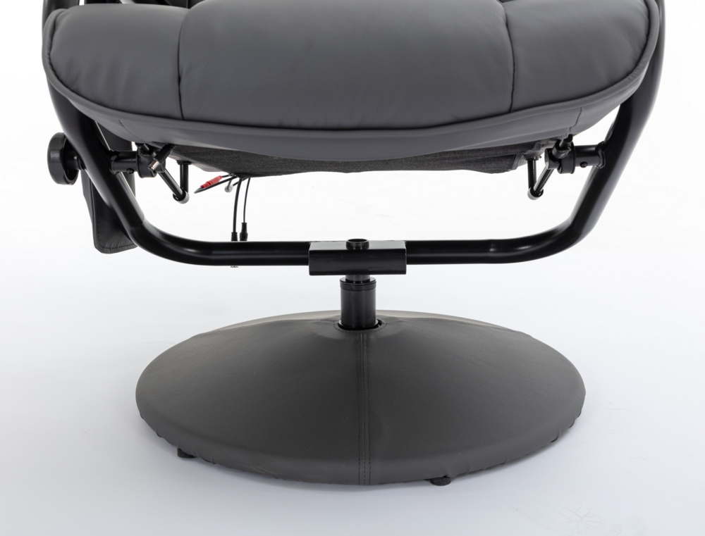 Happy Home Happy Home Massagesessel Relaxsessel mit Heizfunktion & Fußhocker grau