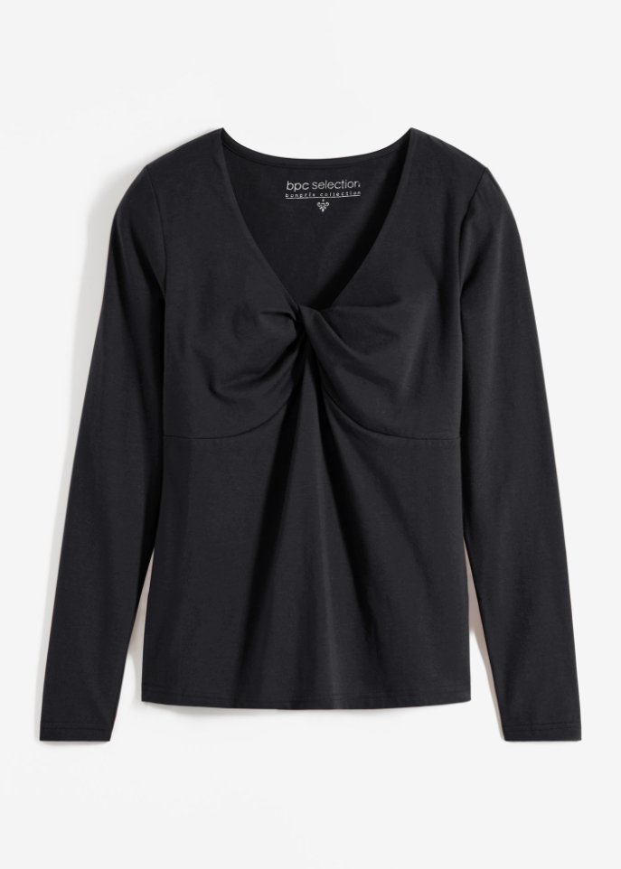 Langarmshirt mit Knotendetail